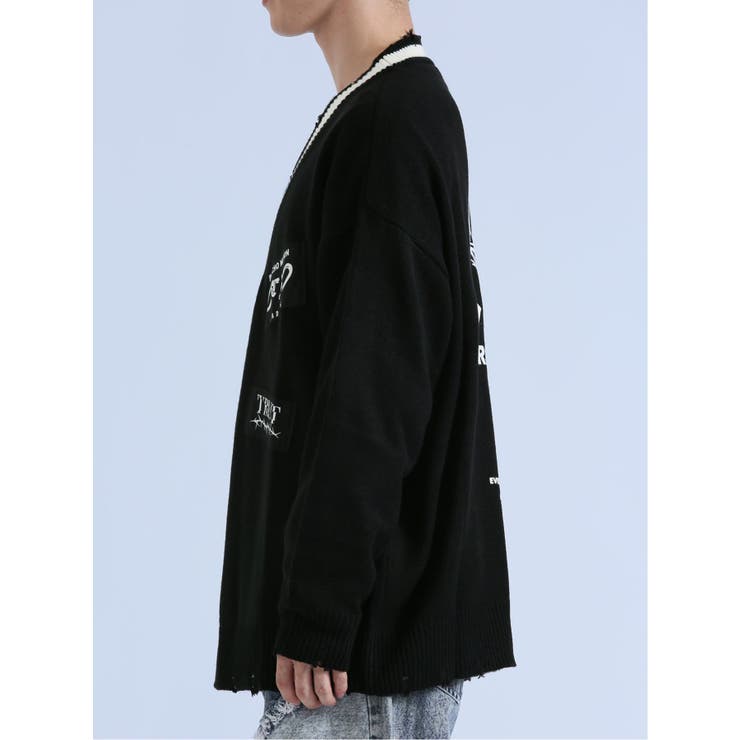 SD×PSYCHONATION アイコンワッペン ニットカーディガン | TAKA-Q MEN | 詳細画像6 