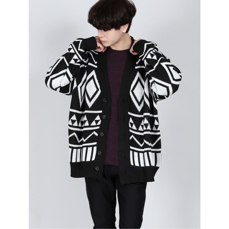 ネイティブ柄 Vネック ニットカーディガン 品番 Tkqj Taka Q Men タカキュー のメンズ ファッション通販 Shoplist ショップリスト