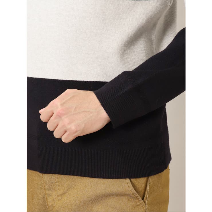 ストレッチウォッシャブル ふわもち衿配色 クルーニット | TAKA-Q MEN | 詳細画像19 