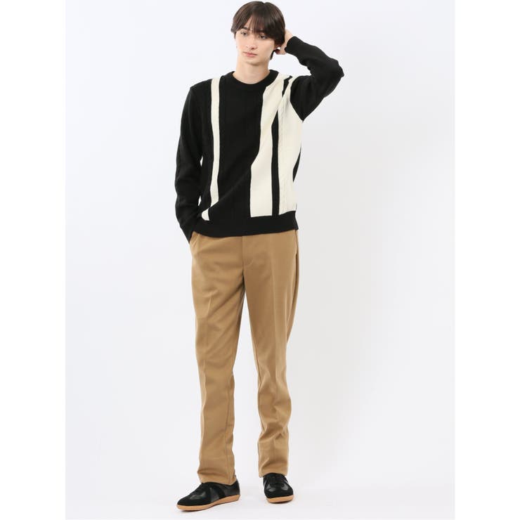 ウォッシャブル ストレッチ 編地切替 クルーニット | TAKA-Q MEN | 詳細画像15 