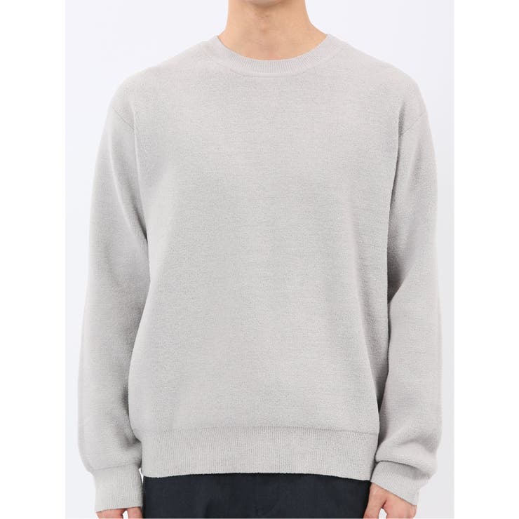 ハンドウォッシャブル ストレッチ シェニールヤーン クルーニット | TAKA-Q MEN | 詳細画像16 