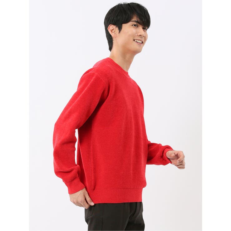 ハンドウォッシャブル ストレッチ シェニールヤーン クルーニット | TAKA-Q MEN | 詳細画像14 