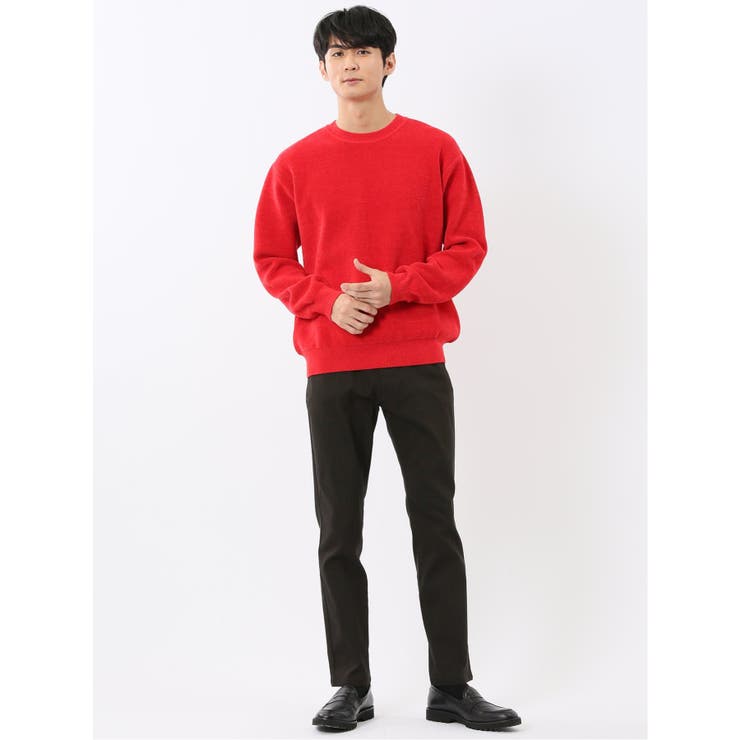 ハンドウォッシャブル ストレッチ シェニールヤーン クルーニット | TAKA-Q MEN | 詳細画像15 