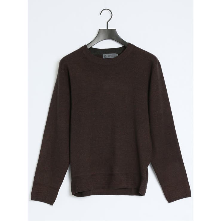 クロスストレッチ 無地 クルーニット | TAKA-Q MEN | 詳細画像10 