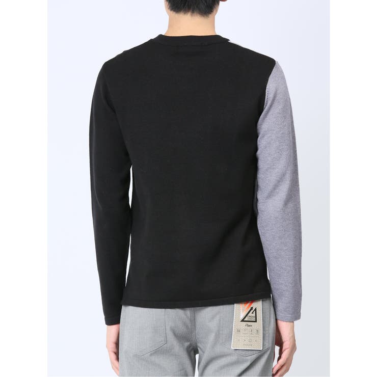 クロスストレッチ 配色切替 クルーニット | TAKA-Q MEN | 詳細画像17 