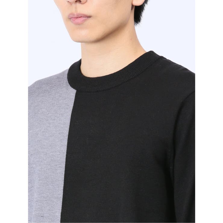 クロスストレッチ 配色切替 クルーニット | TAKA-Q MEN | 詳細画像18 