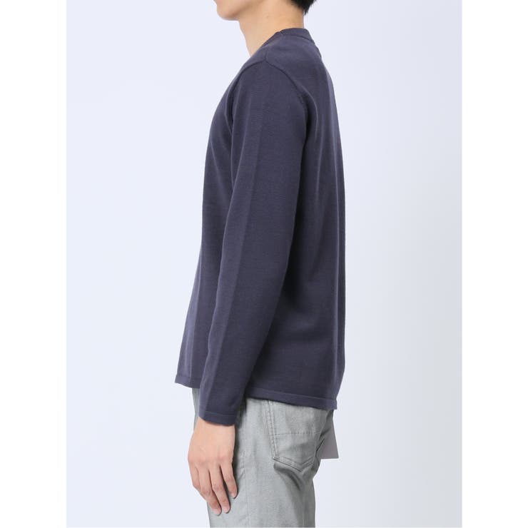 クロスストレッチ 配色切替 クルーニット | TAKA-Q MEN | 詳細画像6 