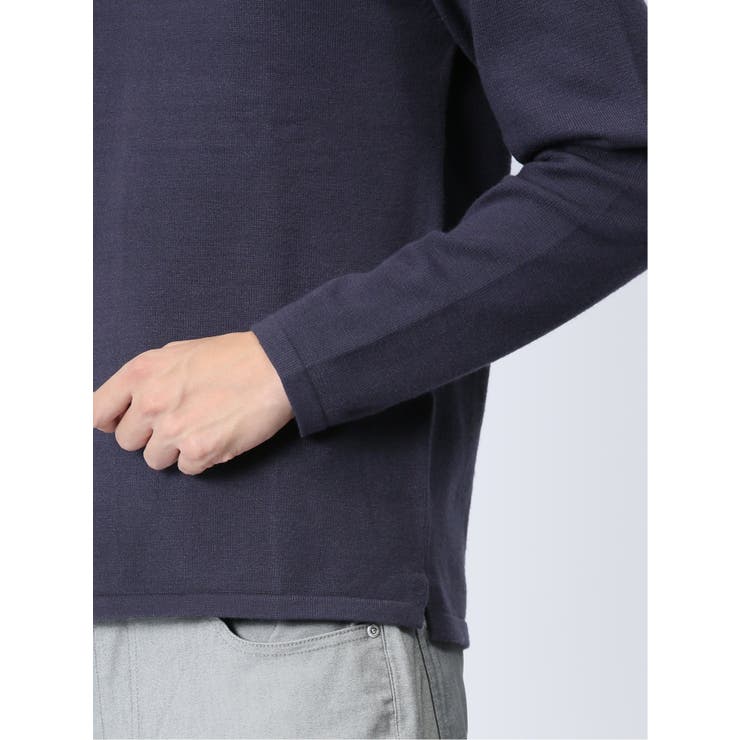 クロスストレッチ 配色切替 クルーニット | TAKA-Q MEN | 詳細画像9 