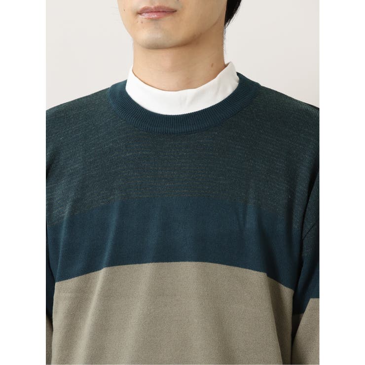 カシミアタッチ 切替クルーニット&長袖Tシャツ アンサンブル | TAKA-Q MEN | 詳細画像22 