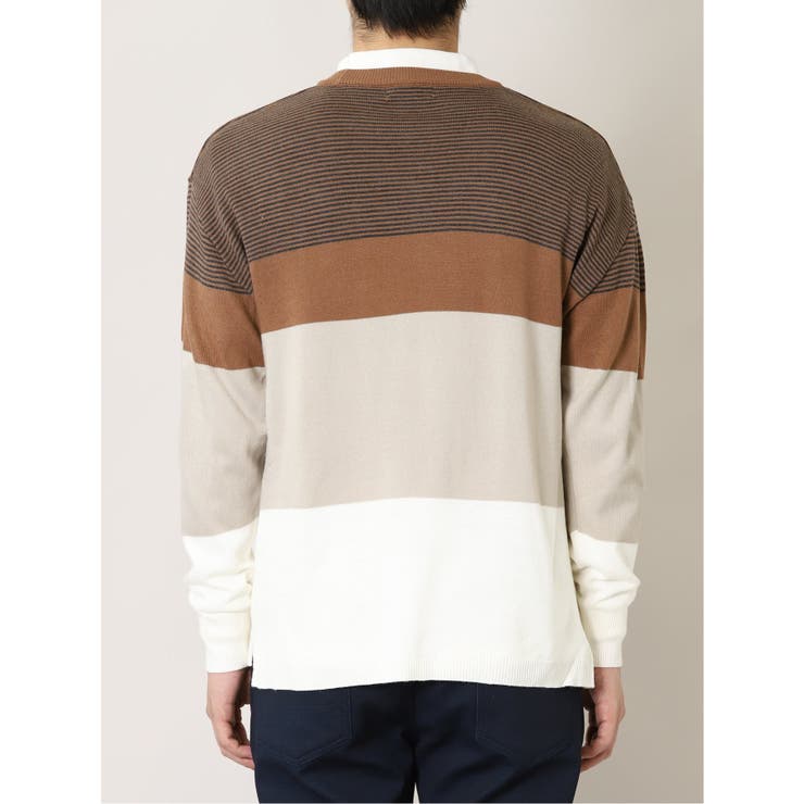 カシミアタッチ 切替クルーニット&長袖Tシャツ アンサンブル | TAKA-Q MEN | 詳細画像7 