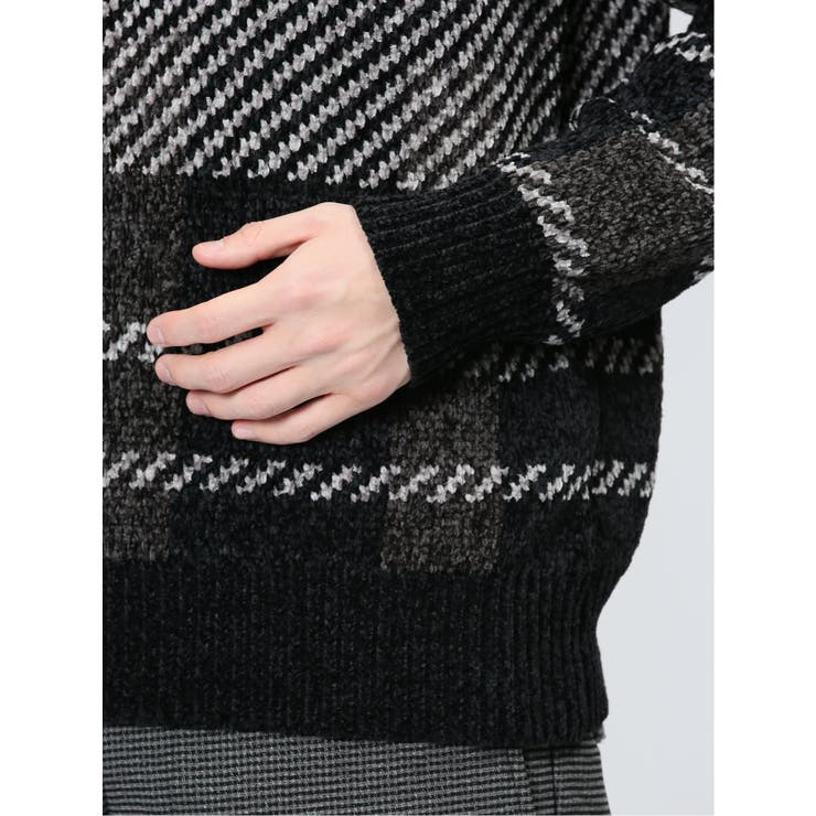 モールジャガードチェック クルーニット | TAKA-Q MEN | 詳細画像10 