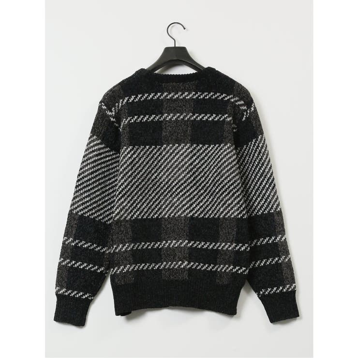 モールジャガードチェック クルーニット | TAKA-Q MEN | 詳細画像12 