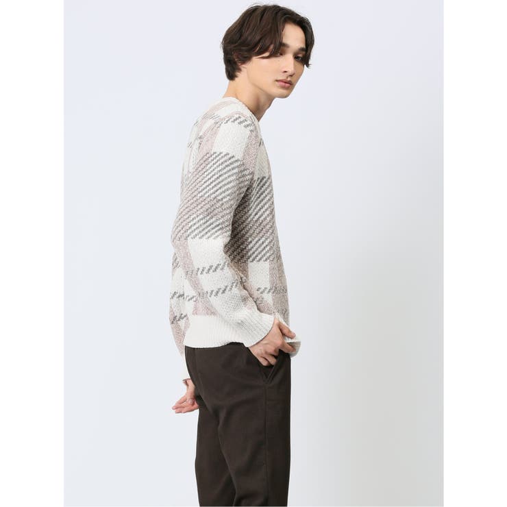 モールジャガードチェック クルーニット | TAKA-Q MEN | 詳細画像16 