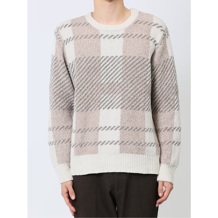 モールジャガードチェック クルーニット | TAKA-Q MEN | 詳細画像18 