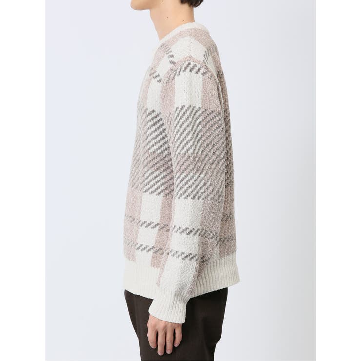 モールジャガードチェック クルーニット | TAKA-Q MEN | 詳細画像19 