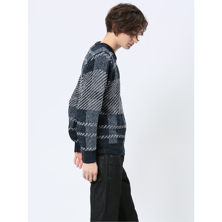 モールジャガードチェック クルーニット | TAKA-Q MEN | 詳細画像26 