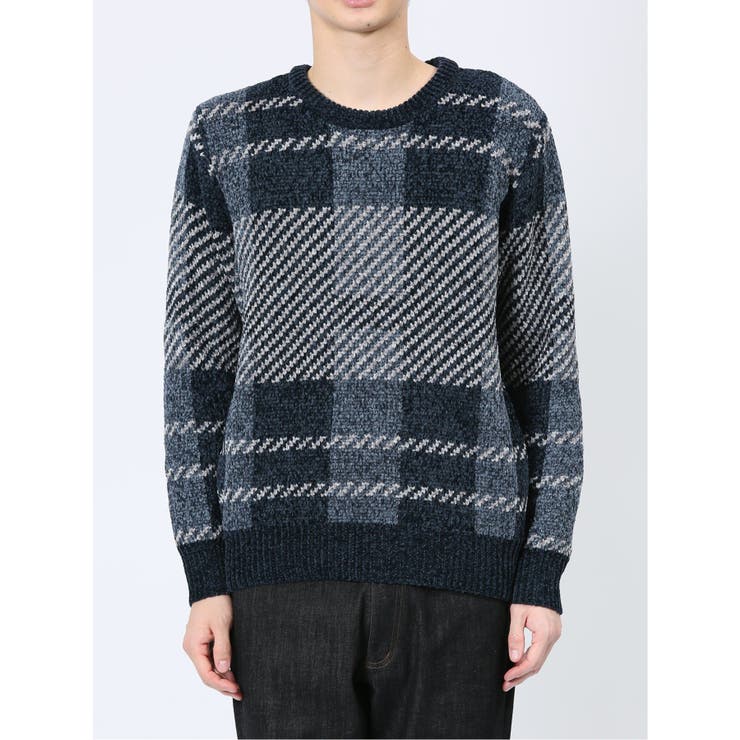 モールジャガードチェック クルーニット | TAKA-Q MEN | 詳細画像28 