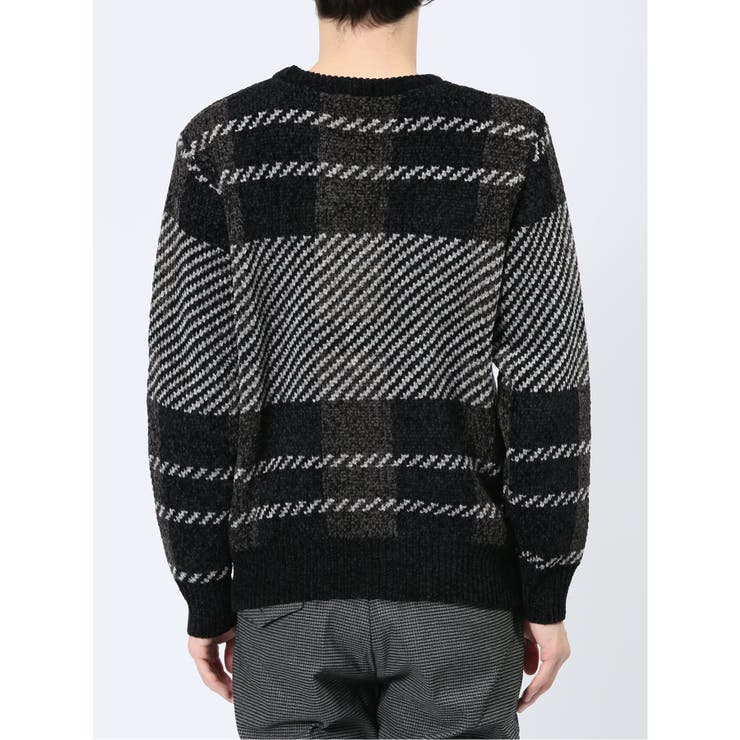 モールジャガードチェック クルーニット | TAKA-Q MEN | 詳細画像8 