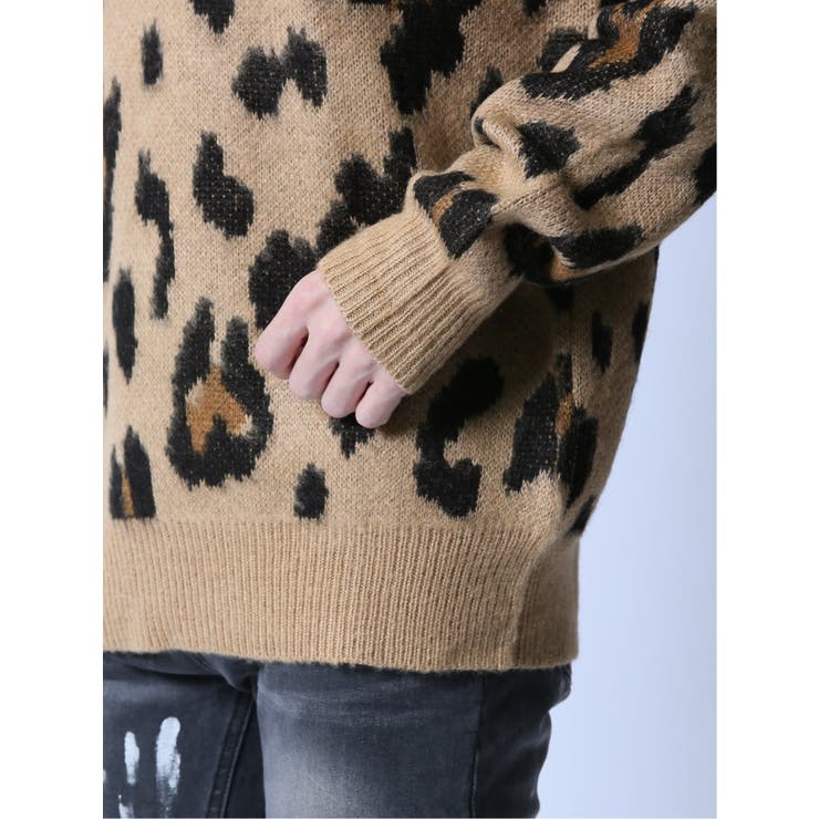 モヘアタッチ レオパード クルーニット | TAKA-Q MEN | 詳細画像13 