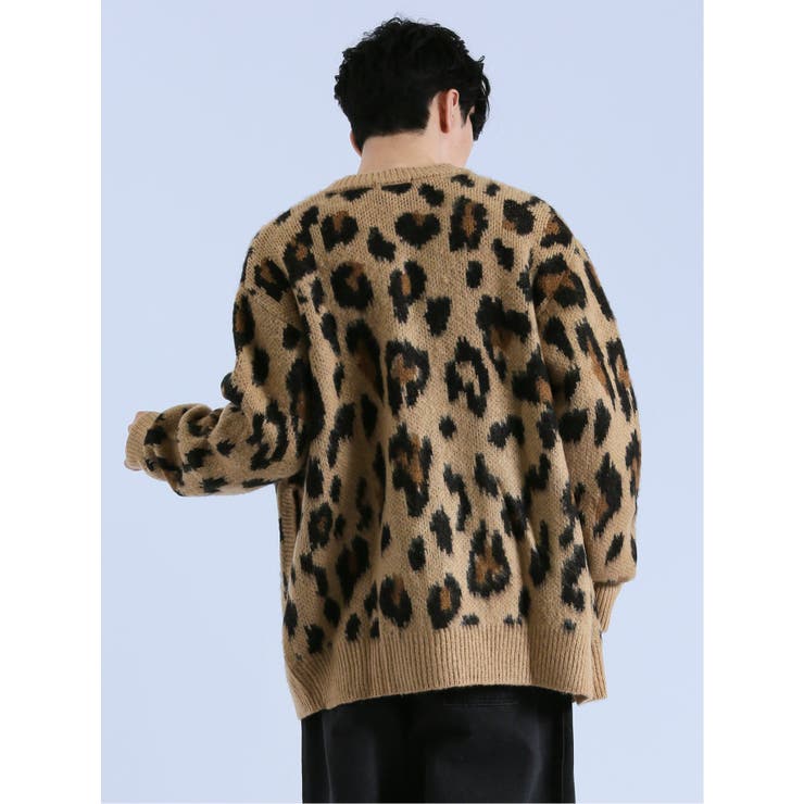 モヘアタッチ レオパード Vネック ニットカーディガン | TAKA-Q MEN | 詳細画像13 