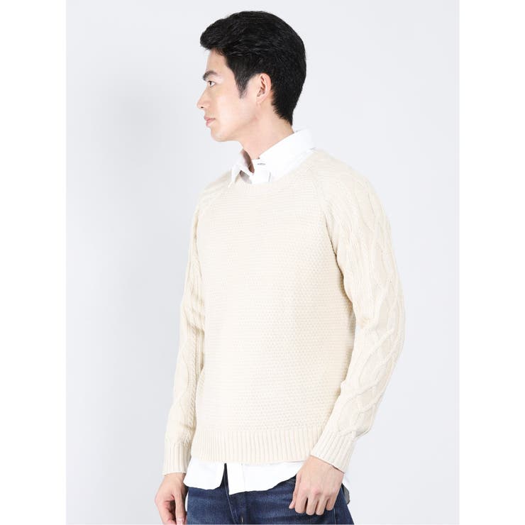 ウォッシャブル ウール混ポップコーン クルーニット | TAKA-Q MEN | 詳細画像3 