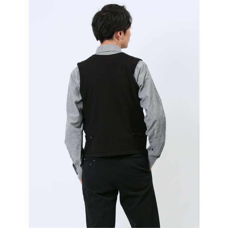 ふわもち ダイヤ柄 前開きベスト | TAKA-Q MEN | 詳細画像3 