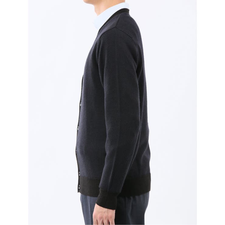 ウォッシャブル ウール混カルゼ柄 ニットカーディガン | TAKA-Q MEN | 詳細画像7 