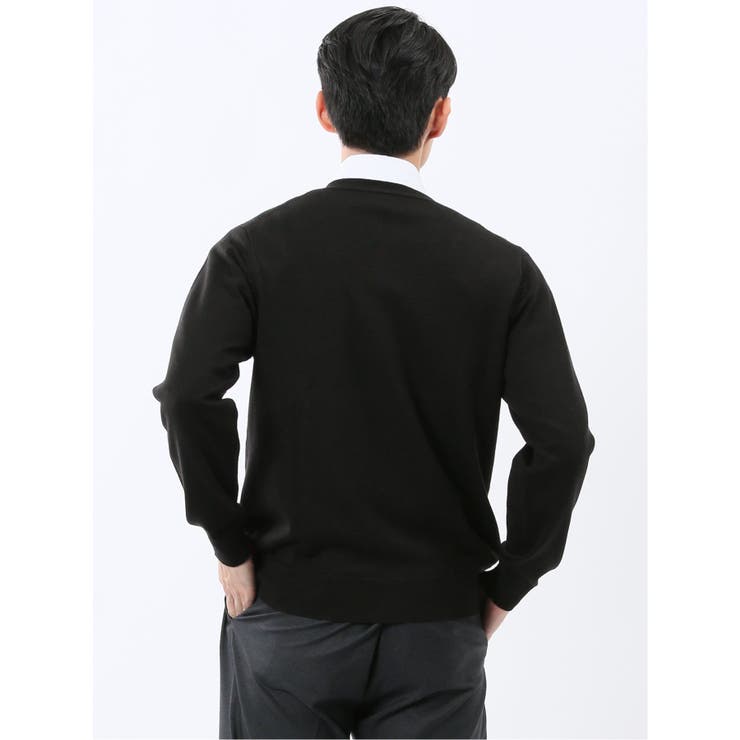 ウォッシャブル ウール混ダイヤ柄 ニットカーディガン | TAKA-Q MEN | 詳細画像13 