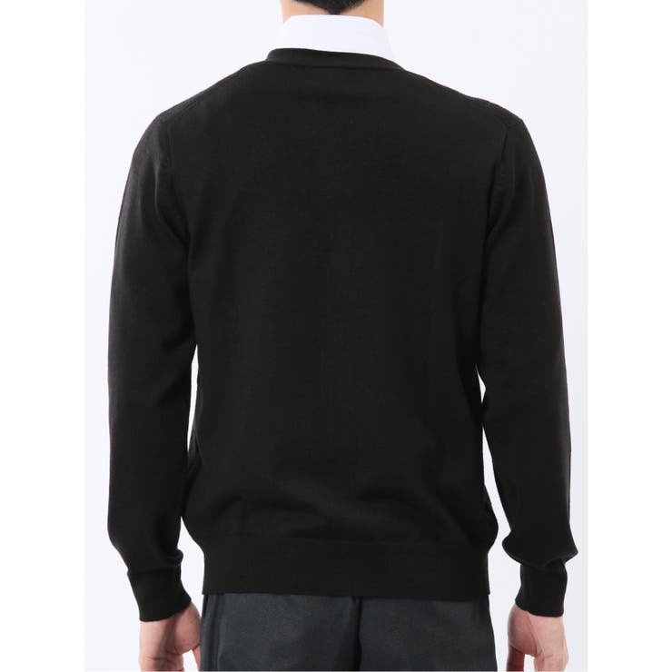 ウォッシャブル ウール混ダイヤ柄 ニットカーディガン | TAKA-Q MEN | 詳細画像18 