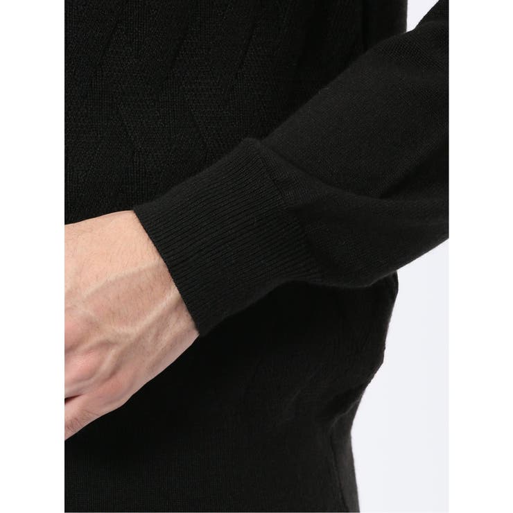 ウォッシャブル ウール混ダイヤ柄 ニットカーディガン | TAKA-Q MEN | 詳細画像20 