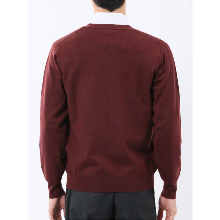 ウォッシャブル ウール混ダイヤ柄 ニットカーディガン | TAKA-Q MEN | 詳細画像8 