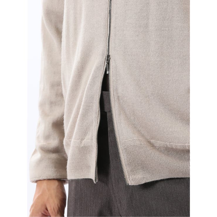 ウォッシャブル ウール混 スタンドフルジップ カーディガン | TAKA-Q MEN | 詳細画像12 