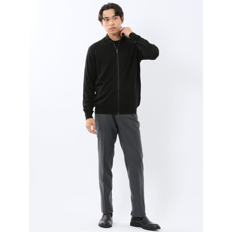 ウォッシャブル ウール混 スタンドフルジップ カーディガン | TAKA-Q MEN | 詳細画像16 