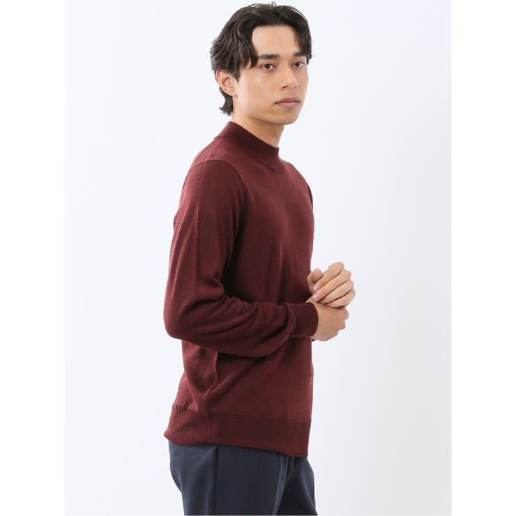 ウォッシャブル ウール混 モックネックニット | TAKA-Q MEN | 詳細画像22 