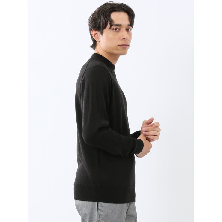 ウォッシャブル ウール混 モックネックニット | TAKA-Q MEN | 詳細画像4 