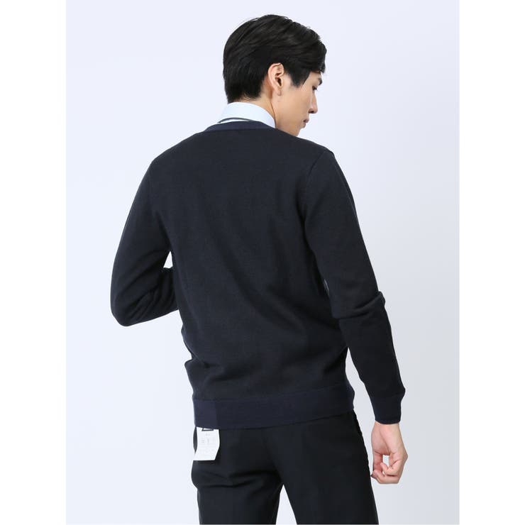 ウォッシャブル ウール混ヘリンボン ニットカーディガン | TAKA-Q MEN | 詳細画像15 