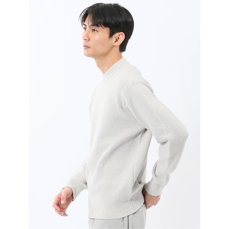 ウォッシャブル ストレッチ 鹿の子 モックネックニット | TAKA-Q MEN | 詳細画像2 