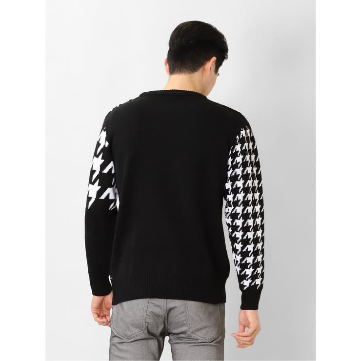 ウォッシャブル 柄切替 クルーニット | TAKA-Q MEN | 詳細画像3 