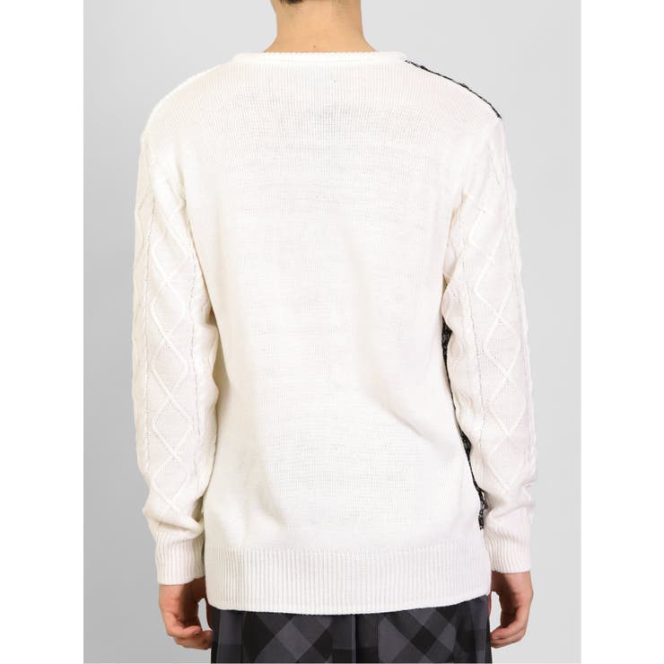 ウォッシャブル 編地切替 Vネックニット | TAKA-Q MEN | 詳細画像7 