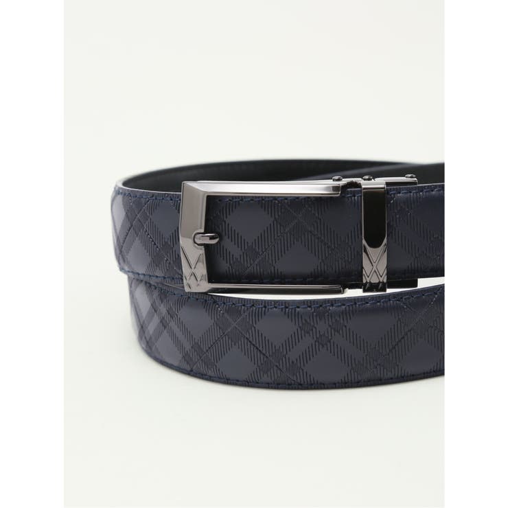 アジャストフリー チェック型押しベルト | TAKA-Q MEN | 詳細画像5 