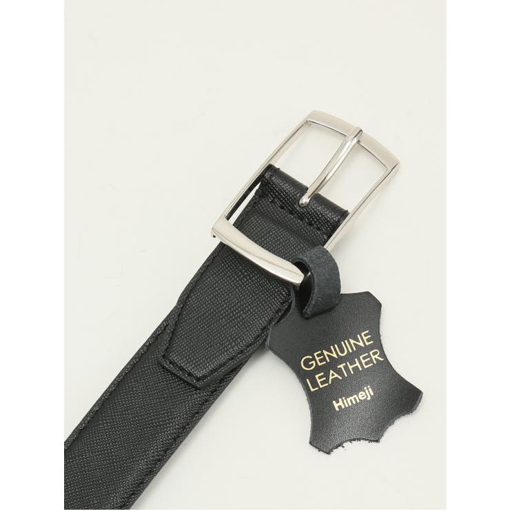 05黒 | 姫路レザー サフィアーノ 型押し ベルト | TAKA-Q MEN