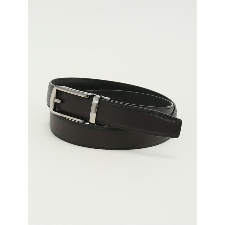 35こげ茶 | アジャストフリー サフィアーノ型押しベルト | TAKA-Q MEN