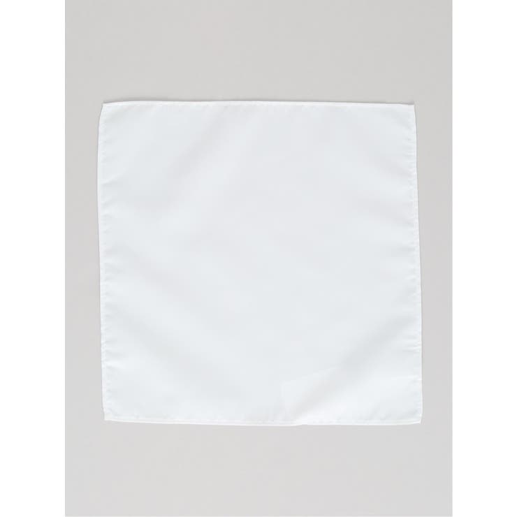 シルク混 白無地 フォーマルチーフ | TAKA-Q MEN | 詳細画像2 