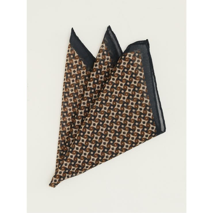 75紺 | イタリア製コットンシルク チーフ | TAKA-Q MEN