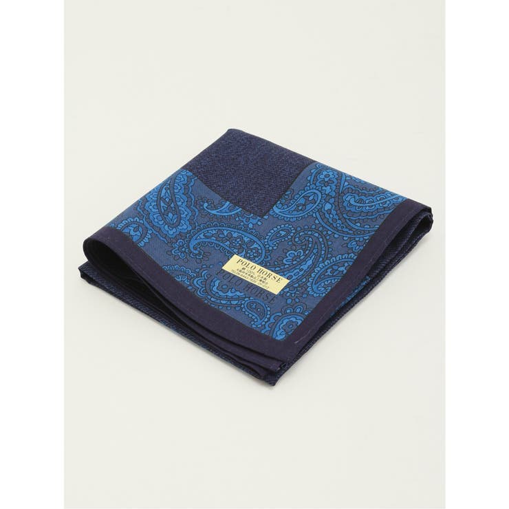 75紺 | コットン布帛ハンカチ | TAKA-Q MEN