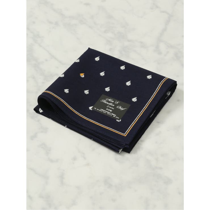 75紺 | コットン布帛ハンカチ | TAKA-Q MEN