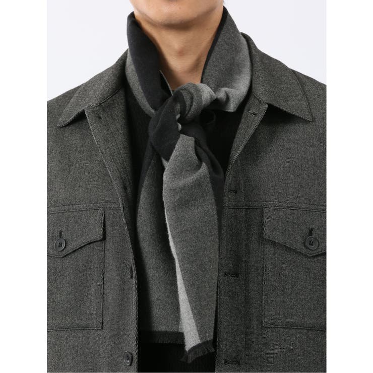 ジャガード ストライプ柄マフラー | TAKA-Q MEN | 詳細画像4 