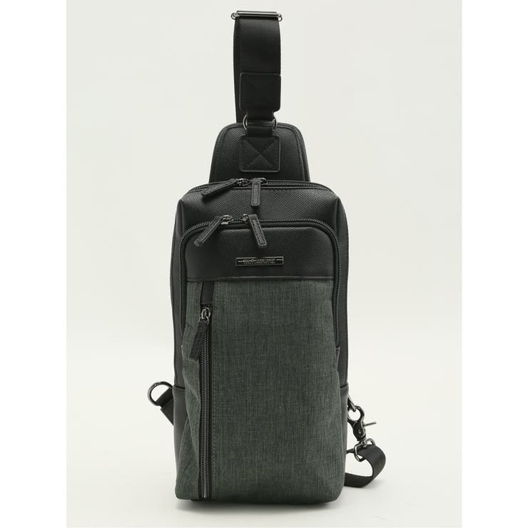 50緑 | 型押しコンビ ボディバッグ | TAKA-Q MEN