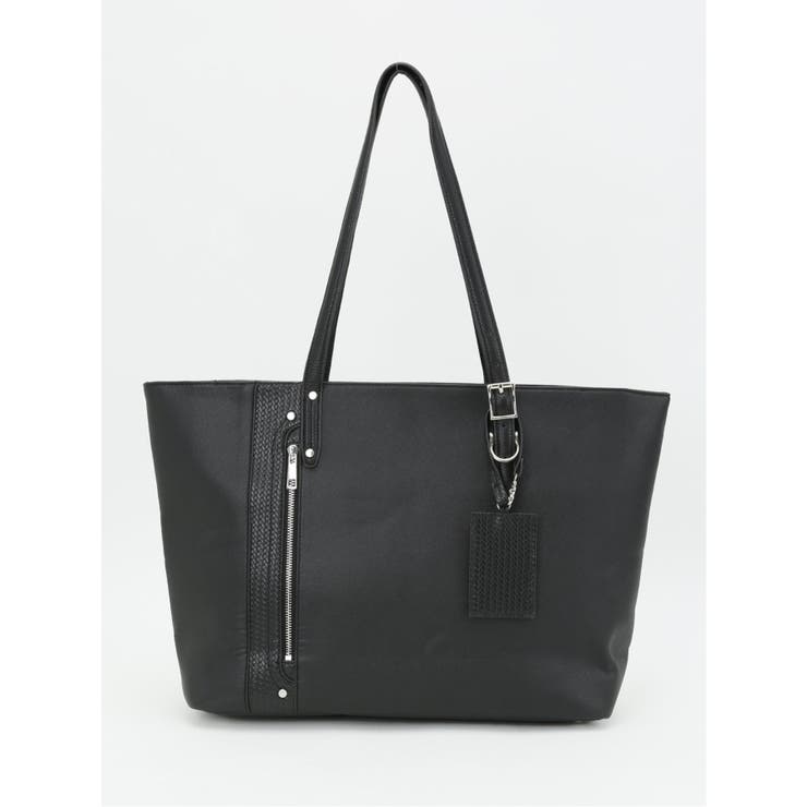 05黒 | サフィアーノ×ケーブル トートバッグ A4対応 | TAKA-Q MEN