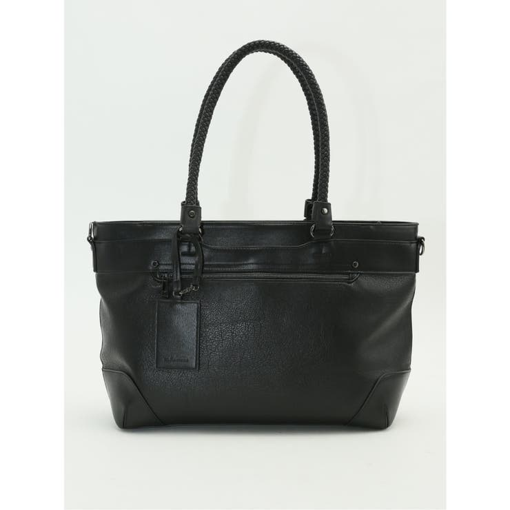 05黒 | ムラ型押し トートバッグ A4対応 | TAKA-Q MEN